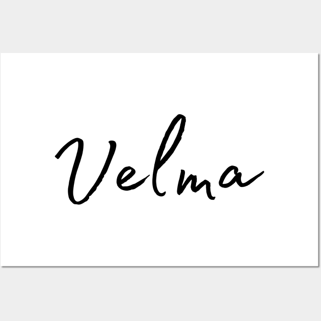 Velma Name Calligraphy Wall Art by Word Minimalism